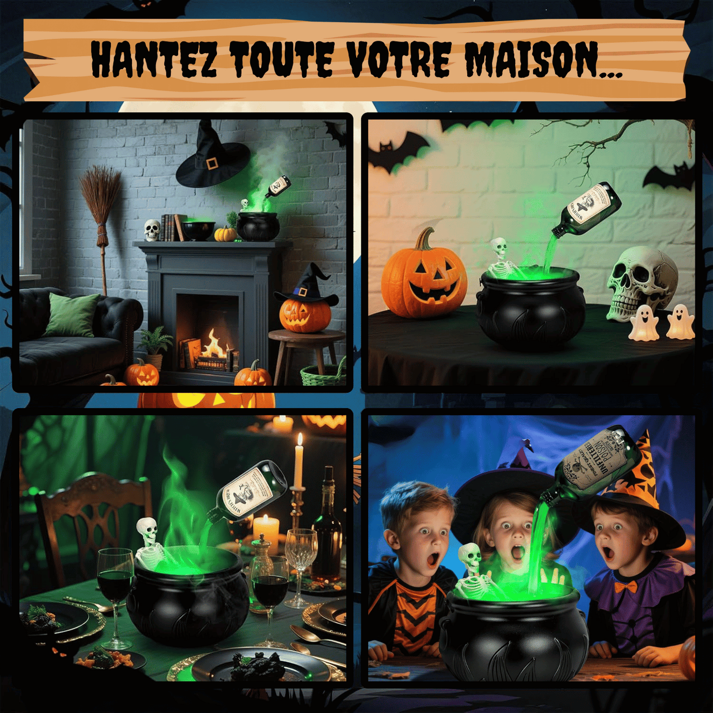 EspritHalloween™ - Chaudron magique (kit complet)