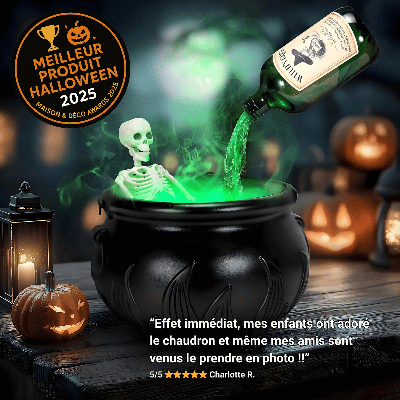 EspritHalloween™ - Chaudron magique (kit complet)
